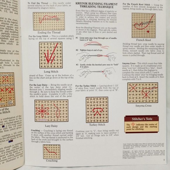 Farm Pals Cross Stitch Leaflet Book Color Charts 30603 1992 Lamb Barn Pig Calf - Picture 6 of 6